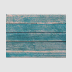 Rustieke vintage landelijke turquoise houtnerf tex tissuepapier