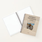 Rustieke Vintage Papier Gepersonaliseerd Foto Sche Notitieboek (Binnen)