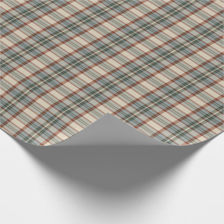 Rustieke Vintage Plaid Saliegroen Roestkleurig Tar Cadeaupapier