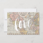 Rustieke vintage reis Huwelijk RSVP Kaart (Achterkant)