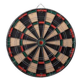Rustieke Vintage Retro Rood & Groen Dartbord