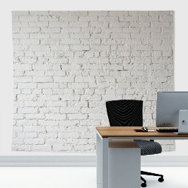 Rustieke vintage retro witte geschilderde bakstene wandkleed