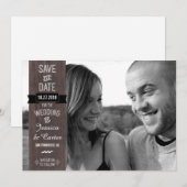 Rustieke Vintage Signage Style Foto Save the Date (Voorkant / Achterkant)