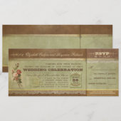 Rustieke vintage trouwkaarten met RSVP Kaart (Voorkant / Achterkant)