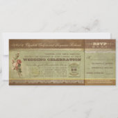 Rustieke vintage trouwkaarten met RSVP Kaart (Voorkant)