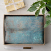 Rustieke Vintage Turquoise Bruine Grunge Textuur Tissuepapier (Geschenk)