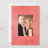 Rustieke Vintage Turquoise en Koraal Bloemige Brui Save The Date (Achterkant)