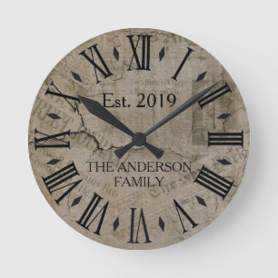 Rustieke Vintage Vervallen New York Times  Wall St Ronde Klok