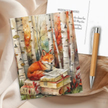 Rustieke Vintage Vos Boeken Bos Herfst