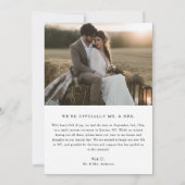 Rustieke Vintage We Zijn Getrouwd Budget Bruilofts Aankondiging (Achterkant)