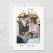 Rustieke Vintage We Zijn Getrouwd Budget Trouwfoto Aankondiging (Voorkant)