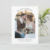 Rustieke Vintage We Zijn Getrouwd Budget Trouwfoto Aankondiging (Staand voorkant)