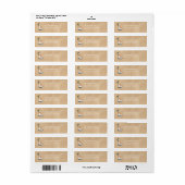 Rustieke Vintage Winter Kraft Etiket (Full Sheet)