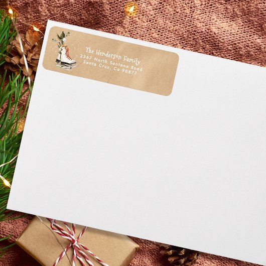 Rustieke Vintage Winter Kraft Etiket