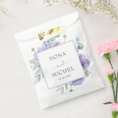 Rustieke Violet Zomer Wild Floral Wedding Bedankzakje (Gezegeld)