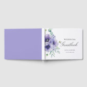 Rustieke Violet Zomer Wild Floral Wedding Gastenboek (Volledig)