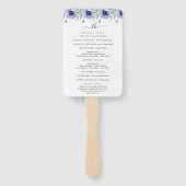 Rustieke Violet Zomer Wild Floral Wedding Handwaaier (Achterkant)