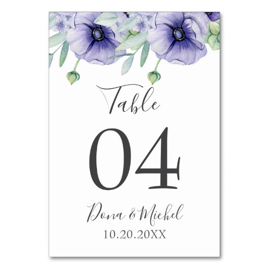 Rustieke Violet Zomer Wild Floral Wedding Kaart (Voorkant)