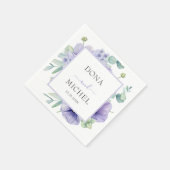 Rustieke Violet Zomer Wild Floral Wedding Servet (Hoek)