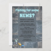 Rustieke Vissen Boy Baby Couples Douche Kaart (Voorkant)