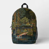 Rustieke visvangst vliegvissen bedrukte rugzak (Voorkant)