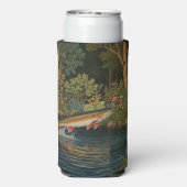 Rustieke visvangst vliegvissen seltzer blikjeskoeler (Seltzer Achterkant)