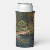 Rustieke visvangst vliegvissen seltzer blikjeskoeler (Seltzer Voorkant)