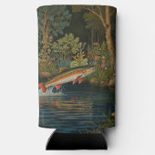 Rustieke visvangst vliegvissen seltzer blikjeskoeler (Achterkant)