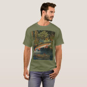 Rustieke visvangst vliegvissen t-shirt (Voorkant volledig)