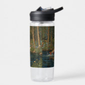 Rustieke visvangst vliegvissen waterfles (Links)