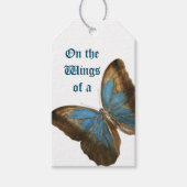 Rustieke vlinder cadeaulabel (Voorkant)