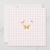 Rustieke Vlinder Zonnebloem Hydrangea Vrijgezellen Kaart (Achterkant)