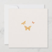 Rustieke Vlinder Zonnebloem Lila Vrijgezellenfeest Kaart (Achterkant)