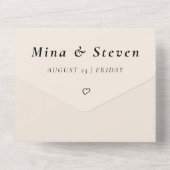 Rustieke vlinders bruiloft all in one uitnodiging (Achterkant)