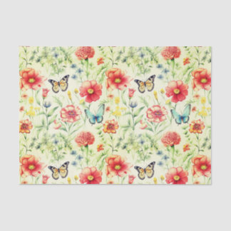 Rustieke vlinders en bloemen Decoupage papier