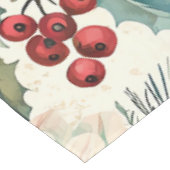 Rustieke vogel en poinsettia kerstpatroon (11) tafelkleed (Gekanteld)