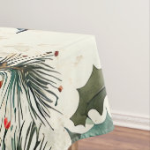 Rustieke vogel en poinsettia kerstpatroon (11) tafelkleed (Voorbeeld)