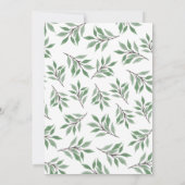 Rustieke vogels botanische  uitnodiging (Achterkant)