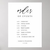 Rustieke Volgorde van Gebeurtenissen Trouwdag Tijd Poster (Voorkant)