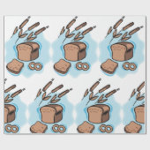 Rustieke volkoren brood boerderij eten cadeaupapier (Vlak)