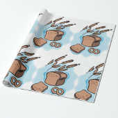 Rustieke volkoren brood boerderij eten cadeaupapier (Uitgerold)