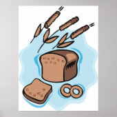 Rustieke volkoren brood boerderij eten poster (Voorkant)