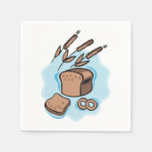 Rustieke volkoren brood boerderij eten servet (Voorkant)