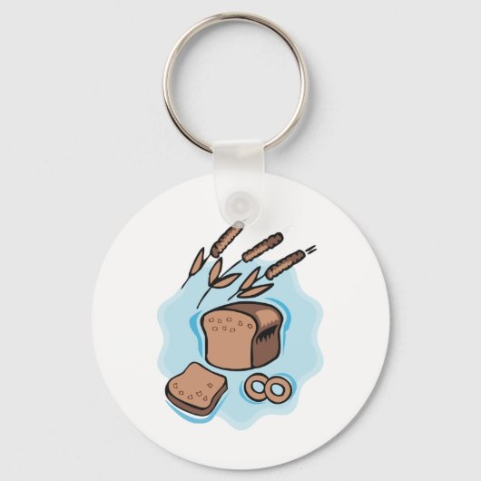 Rustieke volkoren brood boerderij eten sleutelhanger (Voorkant)