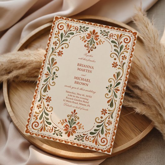 Rustieke Volkstuinbouw Vintage Bloemrijke Mexicaan Kaart