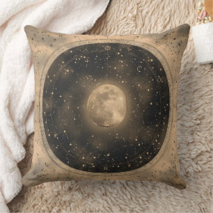 Rustieke Volle Maan Celestial Design Kussen