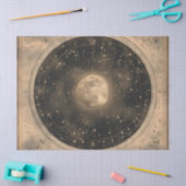 Rustieke Volle Maan Celestial Design Tissuepapier (Craft)