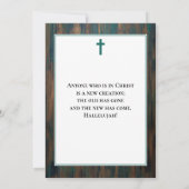 Rustieke volwassen doop kaart (Achterkant)