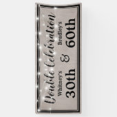 Rustieke volwassen gezamenlijke verjaardag spandoek (Verticaal)