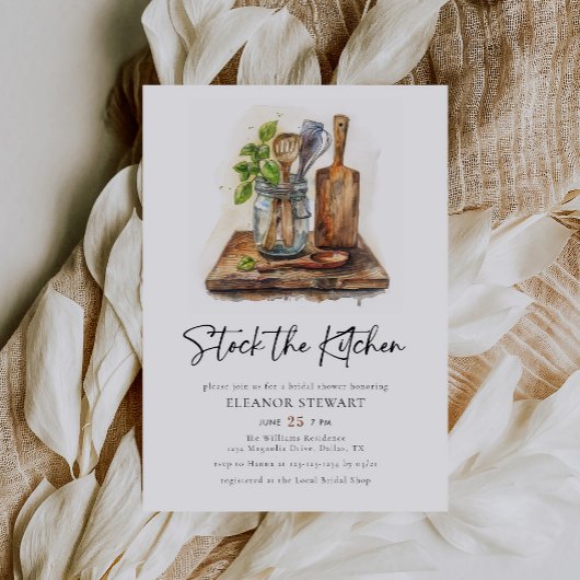 Rustieke voorraad De keuken Vrijgezellenfeest Kaart